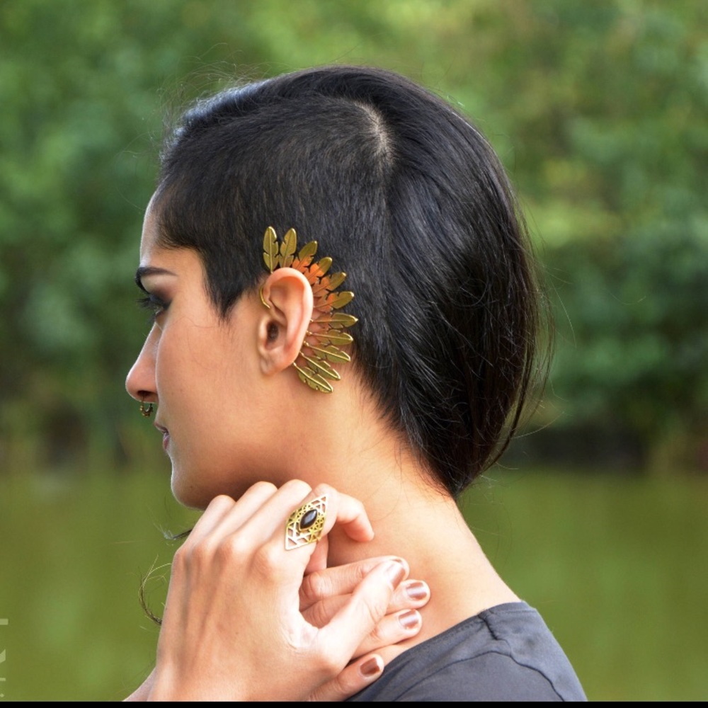 Bohemian brass earrings